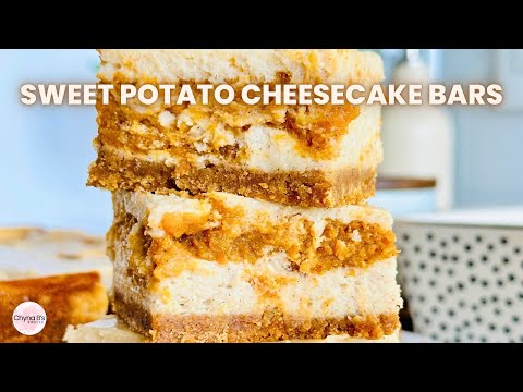 Irresistible Sweet Potato Cheesecake Bars Recipe: Perfect Dessert for the Holidays! | chynabsweets