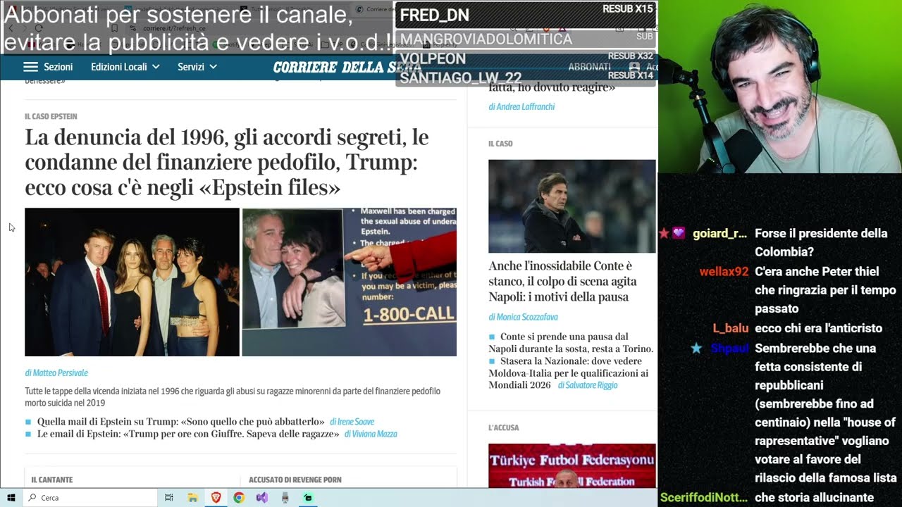 Mi si chiede di Epstein...