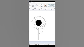 how to draw a 🌻 #drawing #sunflower #mspaint #aivoice #tutorial #coloring