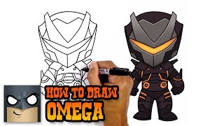 how to draw omega fortnite art tutorial