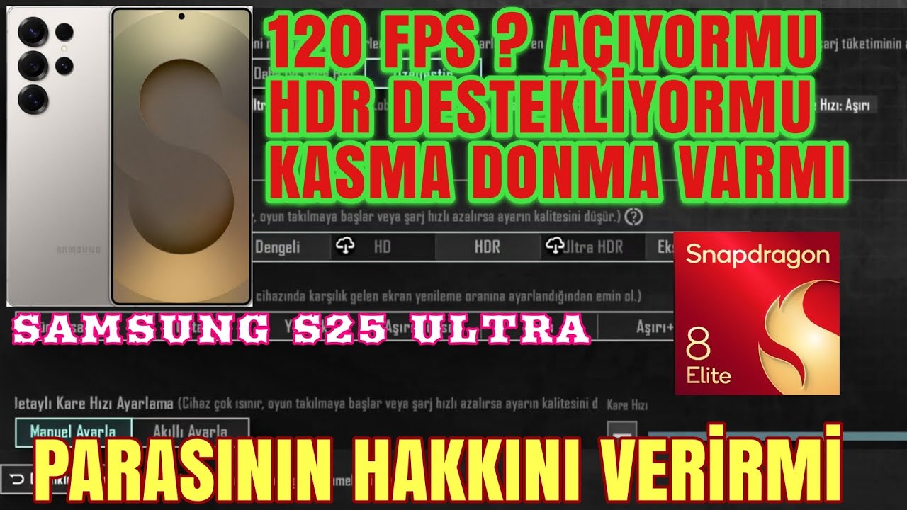 SAMSUNG S25ULTRA PUBG MOBİL TEST!120 FPS ?😮😱