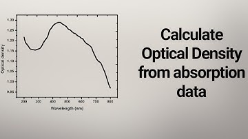 how to measure optical density with spectrophotometer