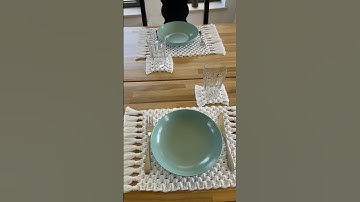 Jogo americano em macramê - tutorial no canal #macrame #mesaposta