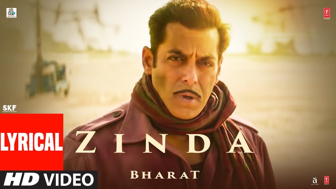 LYRICAL Zinda Song   Bharat  Salman Khan Julius Packiam  Ali Abbas Zafar ft Vishal Dadlani