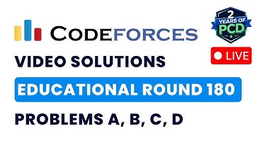 Educational Codeforces Round 180  | Video Solutions - A to D | by Vibhaas | TLE Eliminators