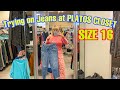 Trying on PLUS SIZE Jeans at PLATOS CLOSET | Size 16 Jean Try On