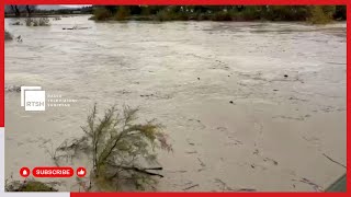 Lumi Vjosa Del Nga Shtrati Në Mifol, Reshjet, Dëmtohet Argjinatura Në Lumin E Tales