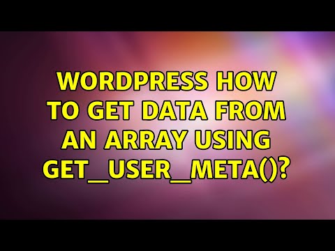 Wordpress: How to get data from an array using get_user_meta()?
