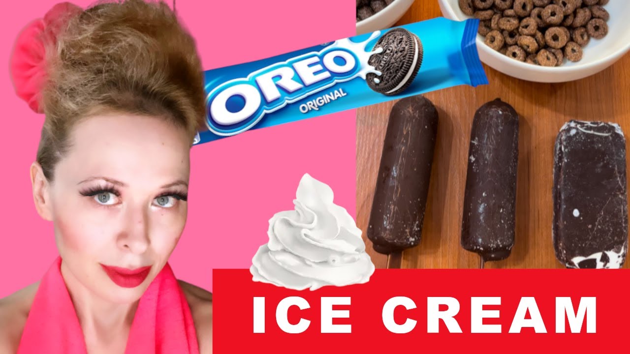 EATING ICE CREAM CHOCOLATE BALLS & OREO WITH CHOCOLATE MILK AND