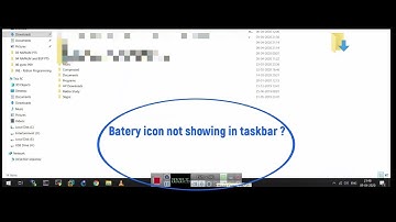 #Windows10 Battery Icon Missing/Disappear Resolved