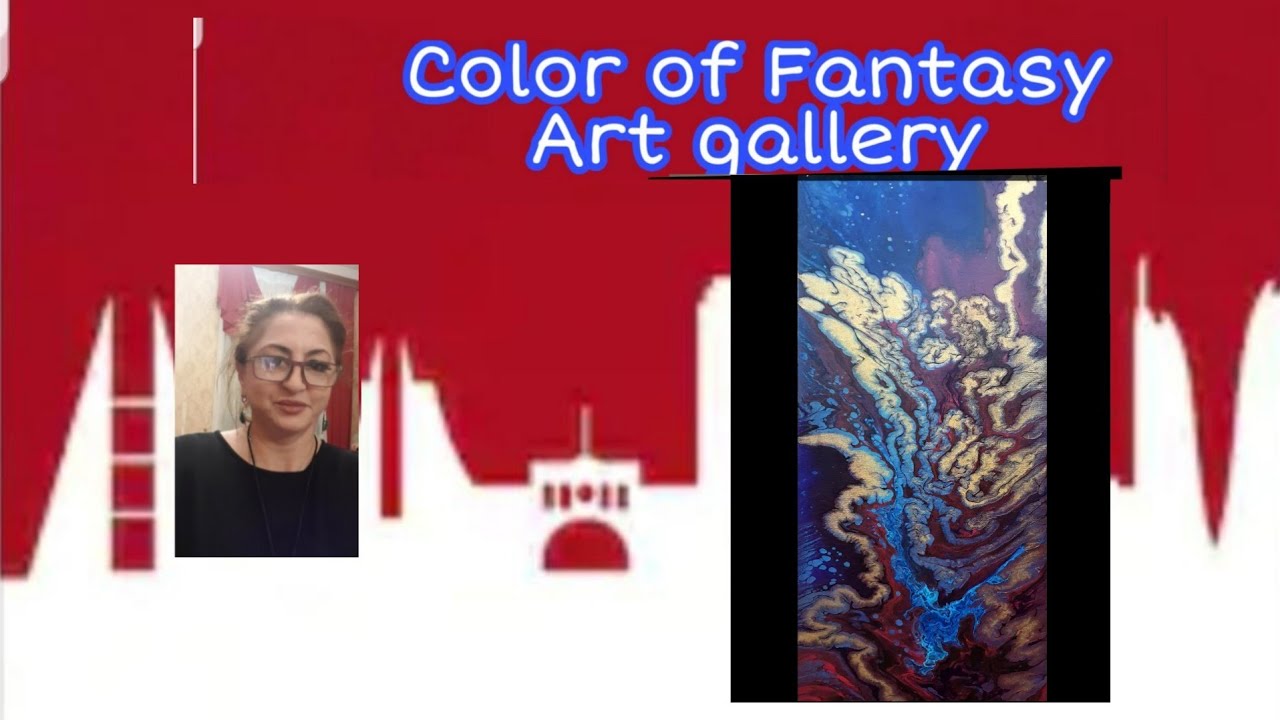 Acrylic pouring big canvas. glitter wall paint Акриловая Заливка