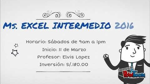 CURSO ON LINE DE EXCEL 2016