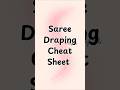Saree Draping Cheat Sheet | Learn Draping style and Festive #fashion #saree #draping