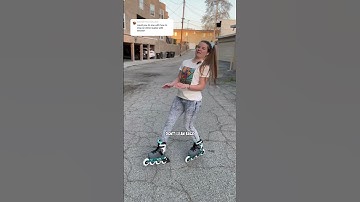 How to use a heel brake to stop on rollerblades ✋🙃 #inlineskates #howtolearn #tips
