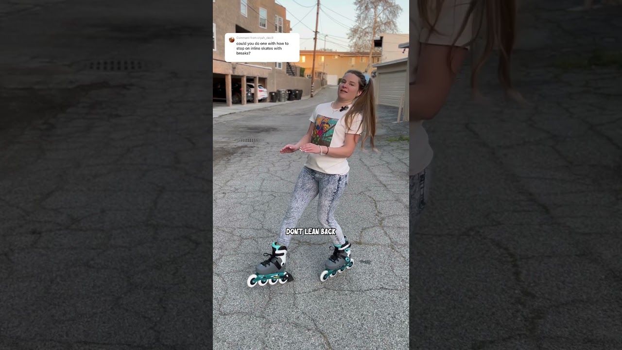 How to use a heel brake to stop on rollerblades ✋🙃 