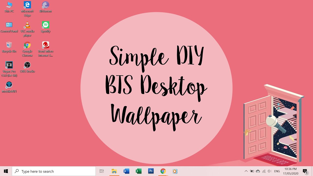 Simple DIY BTS Desktop Wallpaper - YouTube