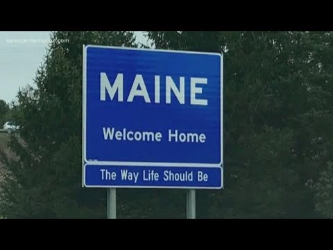Maine welcome sign - YouTube