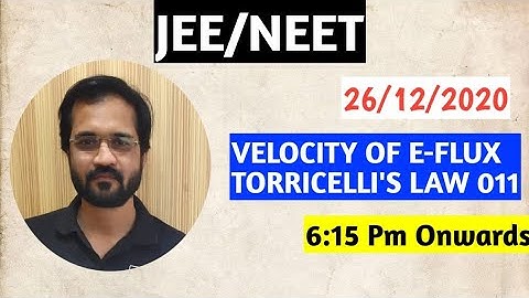 VELOCITY OF EFLUX TORRICELLI