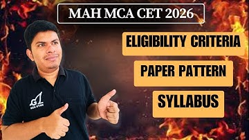 MAH MCA CET 2026 | Eligibility, Paper Pattern & Complete Syllabus Explained 🔥 | MCA GYAN