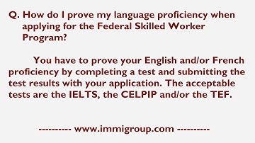 How do I prove my language proficiency when applying for the Federal Skilled Worker Program?