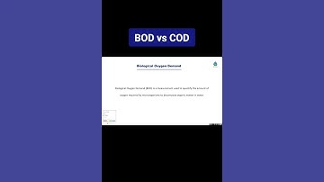 Difference between BOD and COD #shorts