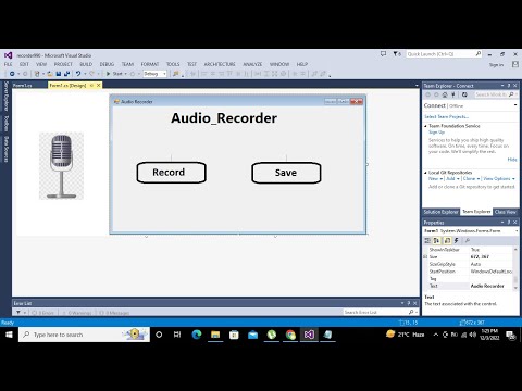 how to record audio in c# | record Audio in visual studio | simplest program for sound recording c#