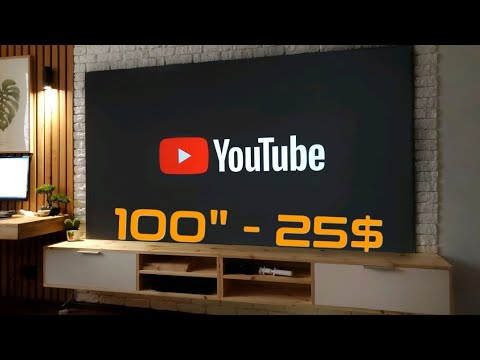 How To Build a 100 inches Projector Screen for $25? || Home Cinema DIY