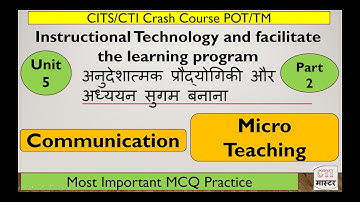 POT Unit 5 Part 2 II Instructional Technology and facilitate the learning program POT Crash Course