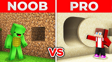 JJ And Mikey NOOB vs PRO : ROUND SECRET PASSAGE in Minecraft Maizen