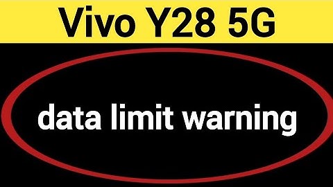 how to set data limit warning,Vivo Y28 5G me data limit kaise set karen