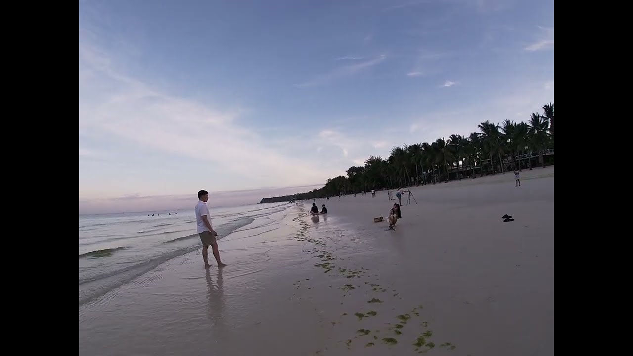 Early Morning Seawalk of White Beach, Boracay, Philippines