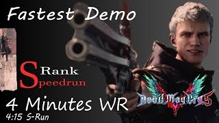 Devil May Cry 5 Nero demo SPEED-RUN World Record 4:15 XBOX/ PS4 PRO/ PC