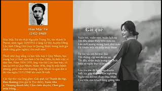 MS 20. Gái quê (Hàn Mặc Tử) - Trình bày Lê Thị Út Mai (K17A4)