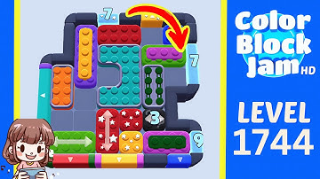 Color Block Jam Level 855 (1744) Solution Walkthrough