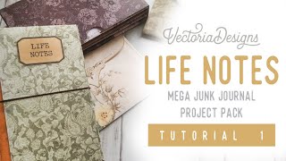 TUTORIALS for the "Life Notes" Project Pack - Part 1 (the journal cover)
