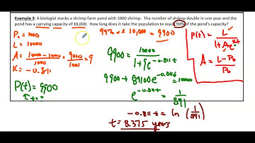 BC Lesson 36 Part 2: Logistic Growth (Another Example)