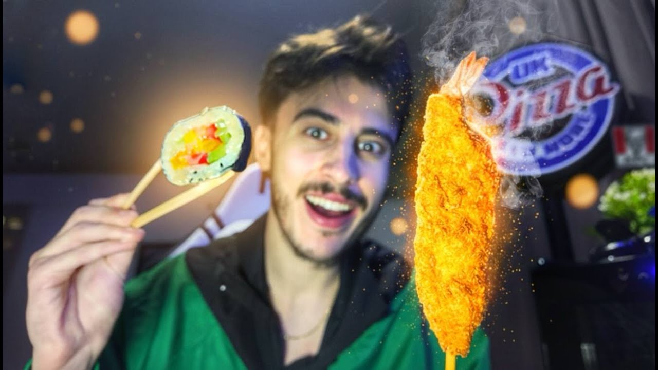 خواردنی سوشیم تاقی کردەوە چی ڕویدا لە کۆتای 😂🤢 | Rezhin Sushi