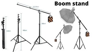 12ft boom stand for godox photo flash strobe video lights & table top product shoot,food,teaching screenshot 2