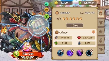 HẢI TẶC ĐẠI CHIẾN-review acc không nạp của thanh niên lớp 4,có sanji và râu đen tokuda 1tr sức đánh