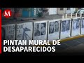 Familiares de desaparecidos realizan mural en Veracruz