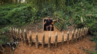 Download Lagu Building a Hidden Underground Dugout. Warm Secret Shelter | Bushcraft Survival MP3