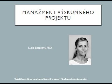Náhľad videa: Manazment vyskumneho projektu