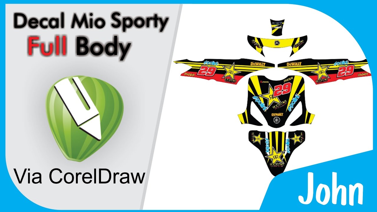 Tutorial Membuat Desain Decal Mio Sporty Full Body