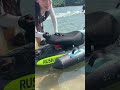 Gasoline-powered surfboard, floating on the water #rushwave #Surfing #surfboard #Oilsurfboard