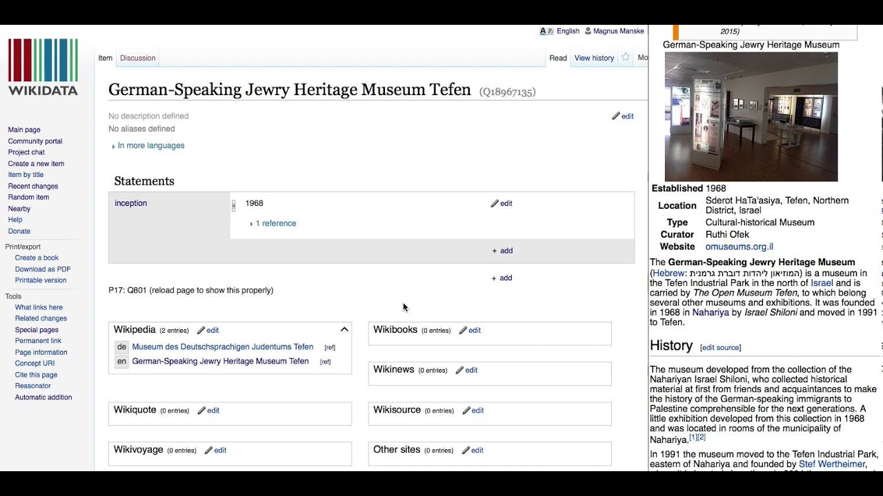 Drag statements from Wikipedia into Wikidata