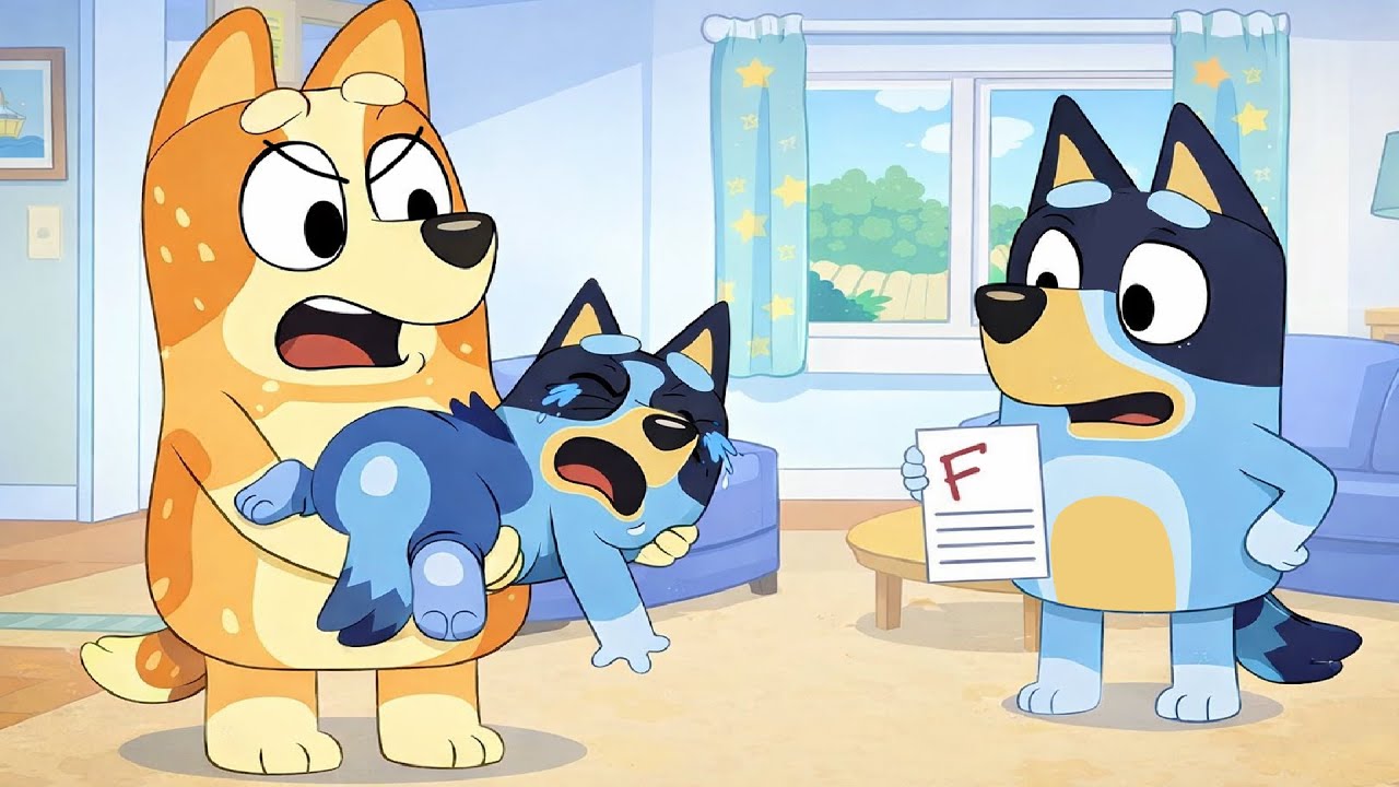 Chilli, Don't angry with Bluey of a bad grade! - Bluey Funny Animation ...
