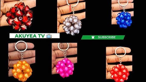 Let’s make a BALL Shaped BEADED KEYCHAIN//DIY Beaded Keyholder