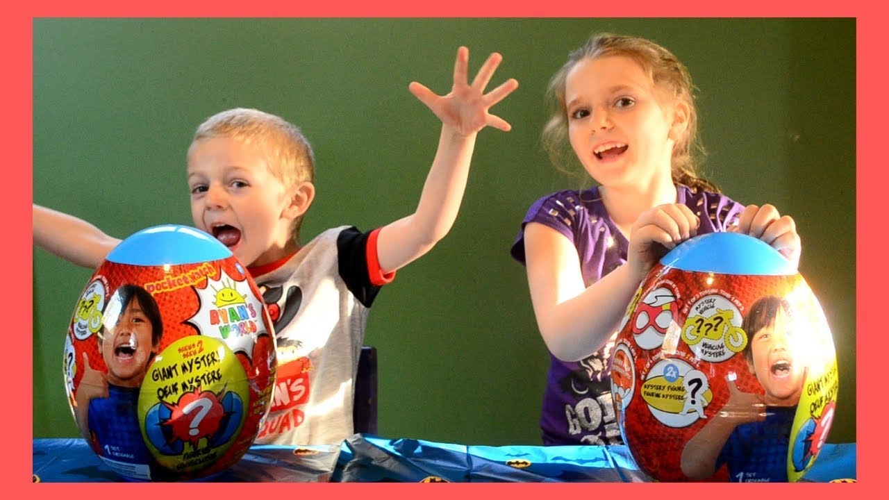 Ryan's World Giant  Mystery Egg Opening