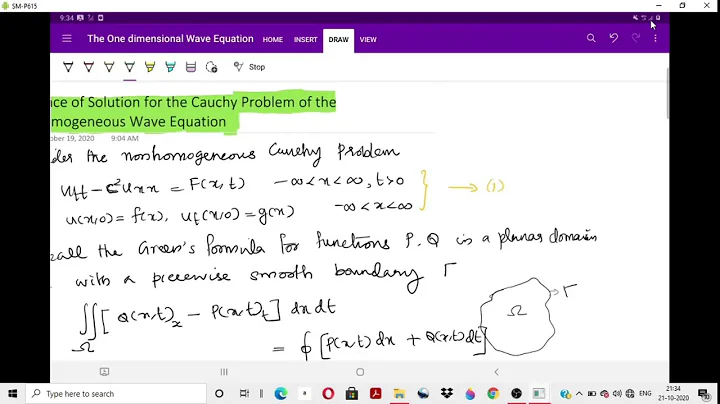 Lec 10- Cauchy Problem for the Non homogeneous Wave Equation- Existence of Solution- Part 2