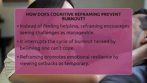 How Does Cognitive Reframing Prevent Burnout? - The Personal Growth Path